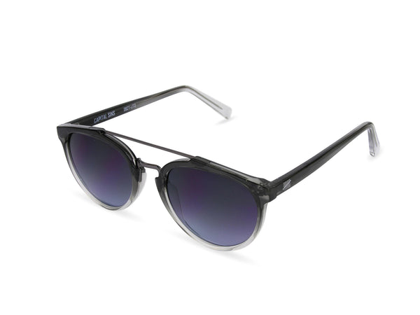 CITY | Black & glass-Smoke shaded - Capital Sins Eyewear