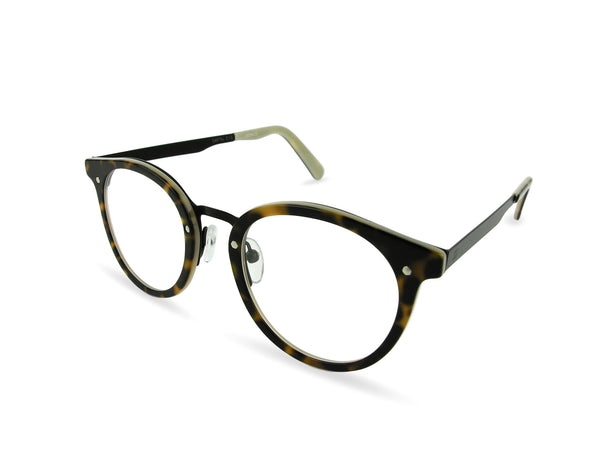 CHELSEA | Havana & white-Black metal - Capital Sins Eyewear